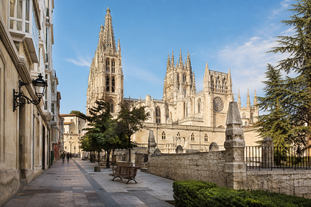 Burgos Cathedral and historic city center in Spain