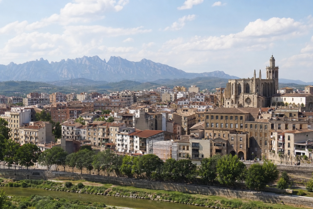 Historic Manresa city centre in Catalonia for a cannabis law travel guide