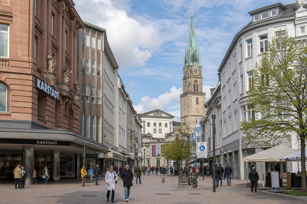Kassel city centre in Germany for a cannabis law and travel advice article