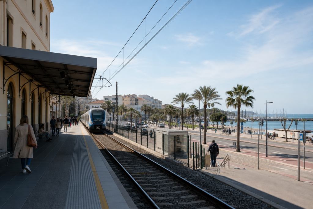 Public transport area in Vilanova i la Geltrú