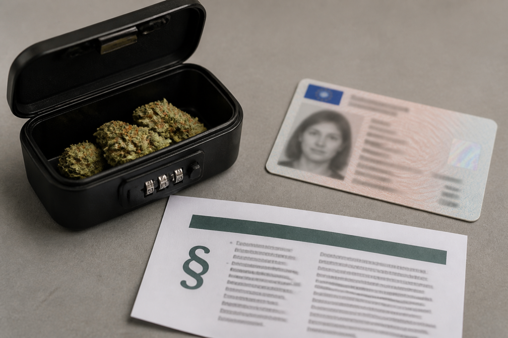 Secure cannabis storage and German legal information