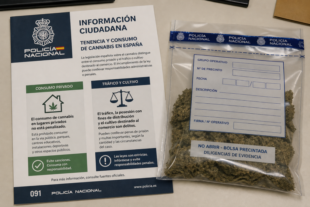 Spanish public cannabis law enforcement materials