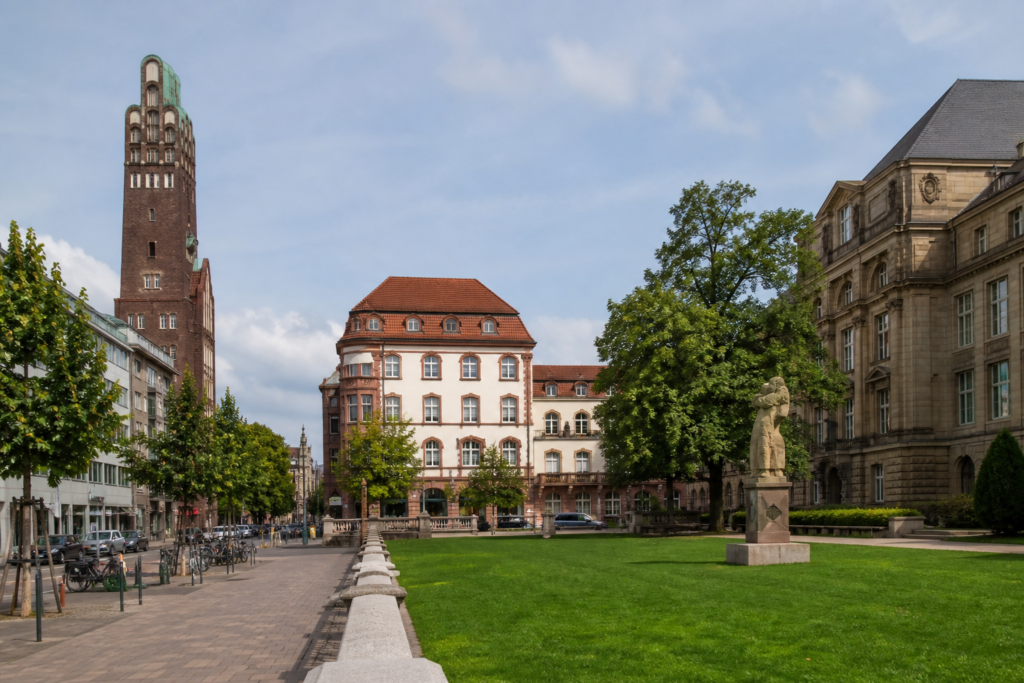 Street scene in Darmstadt illustrating the local context for German cannabis laws