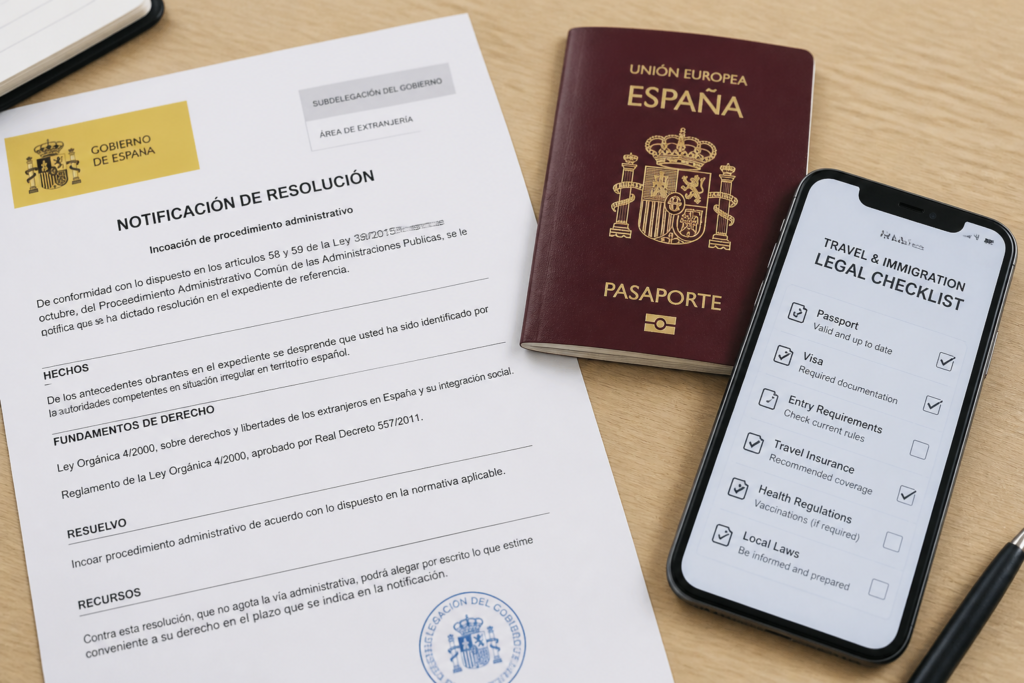 Travel documents and a Spanish cannabis-law checklist