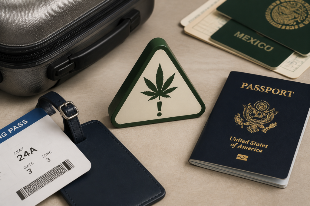 Travel documents and cannabis legal warning for visitors to Mexico