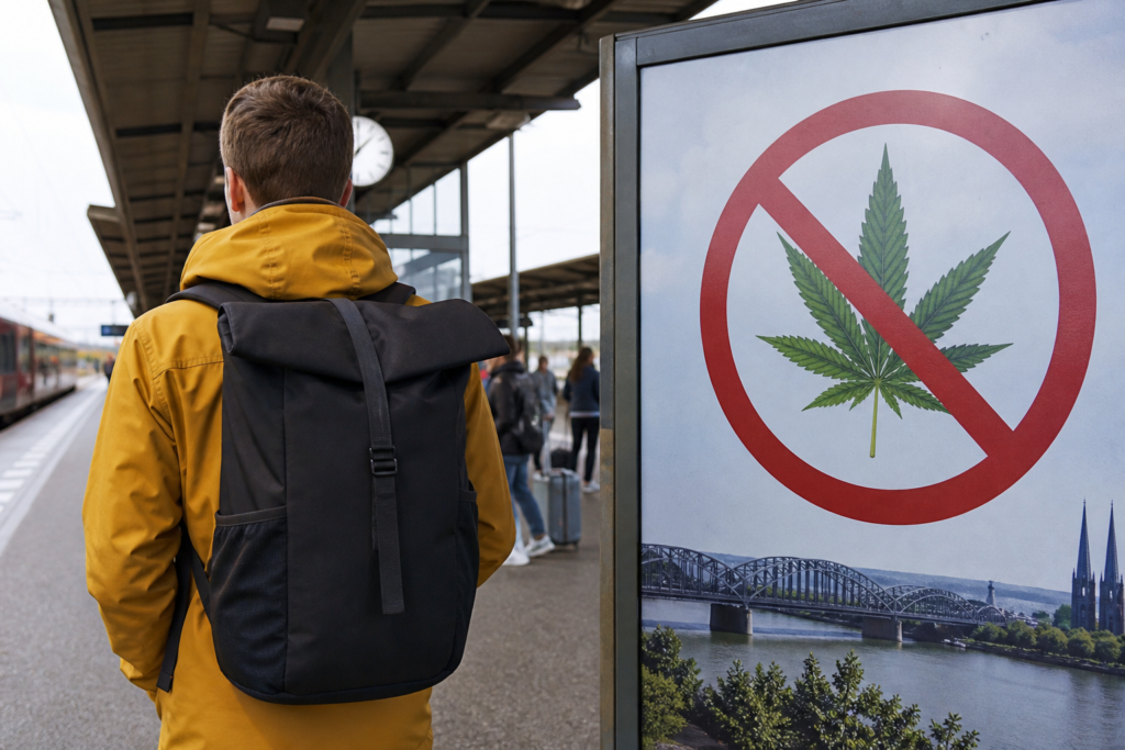 Travel safety at a German railway station near the Lower Rhine border region