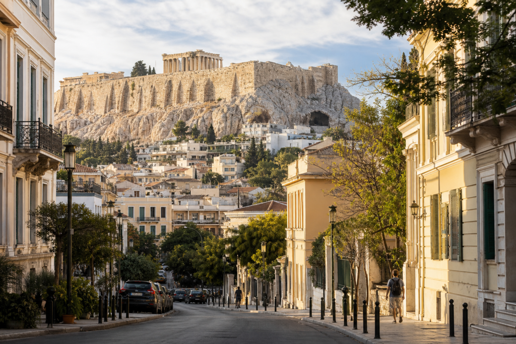 Athens cityscape with the Acropolis in the background