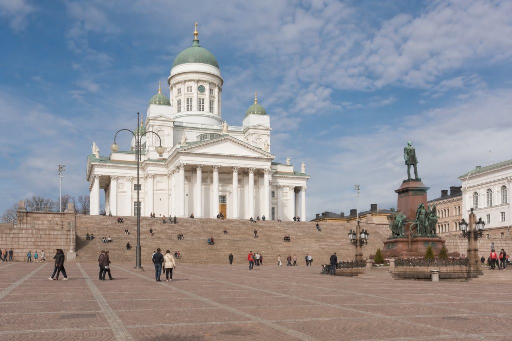 Helsinki Cathedral and Senate Square in Helsinki, Finland
